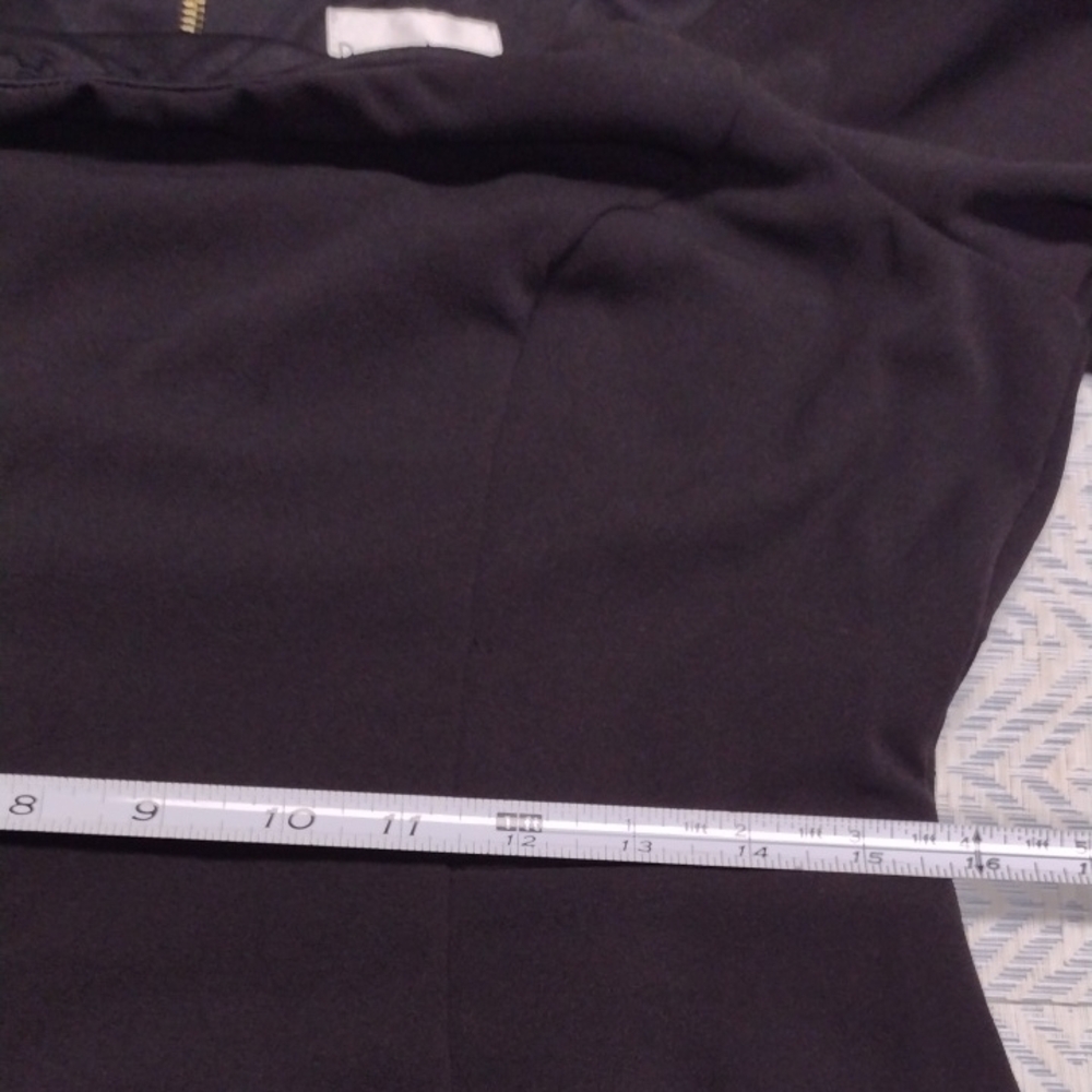 Premier Amour Elegant Black Long Sleeve Dress with Sheer Details - Picture 11 of 13